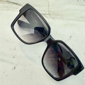 Saint Laurent Oversized Modern Black Sunglasses - SLM9F 55mm With Case